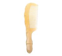 WOONEKY Peine de cuerno: Peine de pelo de cuerno de buey natural para mujeres, masaje de dientes para peinar el cabello, mango ergonómico, para uso doméstico para mujeres y hombres.