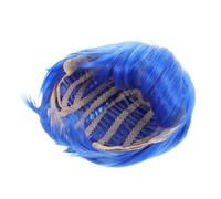 WOONEKY Pelucas Cortas para Peluca de Anime Azul Accesorios de Vestir para Niñas para Fiestas de Halloween Roles Pelo Corto Sintético con Flequillo