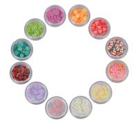 WOONEKY Piezas De Manicura Diy De Arcilla Blanda 12 Juegos De Decorativos Resistentes y Duraderos