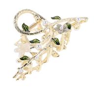 WOONEKY Pinza para Cabello Metálica Floral Vintage Diseño Delicado Antideslizante para Mujer Accesorio Elegante Retro para Peinados Sofisticados