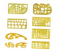 WOONEKY Plantillas de Dibujo Circulares de Plástico Transparente con Regla de Escala Clara Kit para Arquitectura Diseño Artístico y Proyectos Escolares Herramienta Duradera para Oficina y
