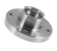 WOONEKY Plato de Fijación para Torno de Madera de Acero Robusto Adaptador de Rosca Orificios Accesorio Compatible para Torno de Carpintería Fácil Instalación para Aficionados y