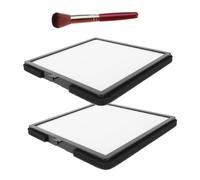 WOONEKY Recolector de Polvo de Uñas 2 Piezas Filtros Reutilizables Colector de Polvo para Aspiradora de Uñas con Cepillo para Salón de Manicura