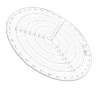 WOONEKY Regla Circular para Centrar Círculos Pequeña Plantilla para Dibujar Círculos Transparente de Plástico Punzón de Acero Inoxidable Herramienta de Carpintería para Medición y