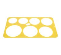 WOONEKY Regla para Medir Cítricos Agrícolas, Calibre de Diámetro para Mandarinas y Naranjas, Regla de Medición de Fruta, Herramienta de Medición 50-80 MM 7 Orificios, Uso Color Aleatorio