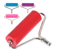 WOONEKY Rodillos de Pintura para Arte Gemas de Imitación 4 Piezas Mini Rodillos de Plástico 25 X 17 Pulgadas Colores Morado Azul Rojo Rosa para Manualidades y Prensado Artesanal
