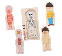 WOONEKY Rompecabezas de Cuerpo Humano de Madera Rompecabezas de Varias para Juguete Educativo de Anatomía para Jardín de Infantes Herramienta de Aprendizaje de Órganos