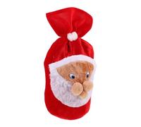 WOONEKY Santa Claus Christmas Drawstring Bags Large Reusable Candy Pouch Jewelry Organizer Holiday Sack For Festive Stocking Stuffer