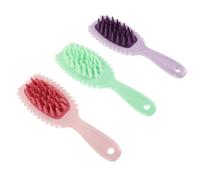 WOONEKY Set De 3 Peines Portátiles Para El Cuero Cabelludo Cepillo De Silicona Para Masaje Capilar Cepillo De Viaje Para Champú Masajeador De Cuero Cabelludo