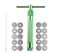 WOONEKY Set De Para Modelar Arcilla Polimérica Con Extrusora Portátil Incluye 20 Discos De Formas 1 Herramienta Extrusora Y 1 Cepillo De Limpieza Para Modelado Creativo