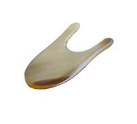 WOONEKY Shaped Natural Horn Scraping Plate Massage Tool For Eye Neck Contour Facial Therapy Relief Spa Care