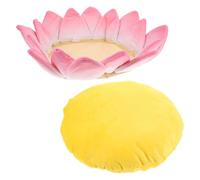 WOONEKY Sofá 3D Antideslizante Cama Lotus Felpa Rosa para Gatos | Cojín Multifuncional para Descanso, Soporte Estable, Uso Interior, Apto para Mascotas Pequeñas y Perros