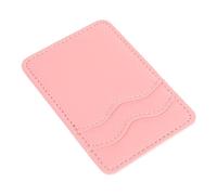WOONEKY Soporte Adhesivo para Tarjetas de Teléfono Cartera de PU con Doble Ranura para Créditos y Identificación Compatible con Múltiples Instalación Espalda del Móvil Rosa