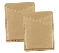 WOONEKY Soporte Adhesivo para Teléfono Móvil 2 Ranuras de PU, Tarjetero Doble para Funda de Teléfono, 2 Piezas, Diseño Cómodo y Evita Que Las Tarjetas Se Caigan en Bolsa de Gimnasio