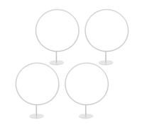 WOONEKY Soporte Fácil para Almacenamiento en Instalación y Diseño o Multifuncional de Balones de Hierro, 4 Piezas en Color Blanco Baloncesto Fútbol Casa Habitación