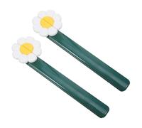 WOONEKY Soporte Plegable para Libros de Cocina 2 Unidades, Estante Portátil de Plástico Diseño de Flores en Tonos Verdes y Claros, Atril Ajustable para Lectura y Recetas en