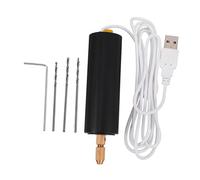 WOONEKY Taladro Eléctrico USB Negro Diseño Mini y Carga Usb, Herramienta Rotativa de Acero para Accesorios DIY y Fabricación de Joyas