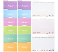 WOONEKY Tarjetas de Recetas para Cocina en Papel Esquinas Redondeadas, Paquete de 25 Unidades de 10x15 Cm, Cómodas para Escribir y Organizar Recetas Caseras Color Color Aleatorio