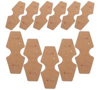 WOONEKY Tarjetas para Exhibición de Joyería Resistentes al Desgaste, 300 Piezas de Cartón Marrón Kraft para Pendientes y Collares, Tarjetas para Envolver y Mostrar Joyas en Ferias