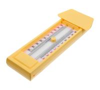 WOONEKY Termómetro Pantalla Doble en Celsius y Fahrenheit Registro de Temperaturas Máximas y Mínimas Carcasa de Plástico Abs Beige para Exterior y Jardín