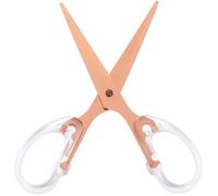 WOONEKY Tijeras para Estudiantes y Oficina de Aleación de Aluminio y Pp, Tijeras de Papel Seguras y Ligeras en Color Rosa Dorado, Ideales para Manualidades, Álbumes y Bricolaje Escolar