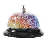 WOONEKY Timbre de Llamada Manual para Bar y Restaurante, Campana de Servicio de Escritorio Impresión Decorativa, Campana de Atención al Cliente Ligera para Cocina y Estilo Aleatorio