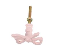 WOONEKY Tirador de Cajón de Hierro Duradero Forma de Lazo Rosa Vintage, Manija para Puerta y Armario Decorativa, Pomos para Tocador Infantil y Muebles de Dormitorio, Herraje para