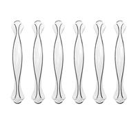 WOONEKY Tiradores de Puerta de Aluminio Negro Estilo Romano 6 Piezas Tiradores Duraderos para Armarios y Cómodas Diseño Sencillo y Moderno para Cocina y Oficina Distancia entre