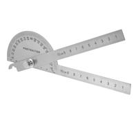 WOONEKY Transportador de Ángulos para Carpintería de Acero Inoxidable Brazo Oscilante de 197 CM Regla Doble 90°-100° Medidor Metálico Preciso para Construcción y Trabajos de Madera