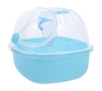 WOONEKY Transportín para Hámster Pequeño Portátil con Botella de Agua Automática Ventilación Excelente y Limpieza Rápida Jaula para Viaje de Mascotas Pequeñas como Conejillos de Indias