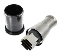 WOONEKY Triturador Manual para Ajo y Verduras de Acero Inoxidable Borde Negro 16x6 Cm, Herramienta Portátil y Fácil de Limpiar, Adecuado para Cocina en Casa