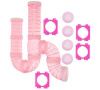 WOONEKY Túneles Transparentes para Hámster 16 Piezas Conectores de Tubo para Jaula Accesorios DIY para Mascotas Pequeñas Ampliación de y Ejercicio