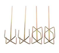 WOONEKY Varillas Mezcladoras para Taladro Eléctrico 4 Piezas Accesorio para Mezclar Pintura Cemento y Yeso Cabezal Hexagonal Doble 6 Puntas para Bricolaje Construcción y Jardinería