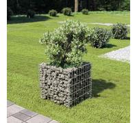 Woonisher Arriate de Gaviones de Acero 50x50x50 cm, Macetero Exterior Pequeño con Estructura Resistente, Ideal para Balcón Terraza y Jardín