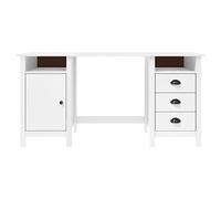 Woonisher Escritorio Hill Range Madera de Pino Blanco 150x50x74 cm Armario de Cocina despensa de Cocina Armario de Cocina Alto