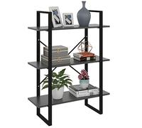 Woonisher Estantería Madera contrachapada Gris 80x30x105 cm Mueble de TV aparador Mueble de TV