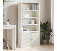 Woonisher Librería Vigo Madera Maciza de Pino Blanco 85x35x170 cm Armario Muebles Armario de Sala