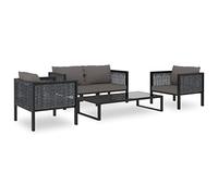 Woonisher Muebles jde ardín 5 pzas y Cojines ratán sintético Antracita Sofá para Muebles de balcón