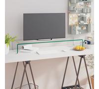 Woonisher Soporte para TV/Elevador Monitor Cristal Claro 100x30x13 cm