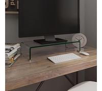 Woonisher Soporte para TV/Elevador Monitor Cristal Claro 60x25x11 cm