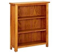 Woonisher vidaX Estantería de 3 Niveles de Madera Maciza de Roble 70x22,5x82 cm Armario Muebles Armario de Sala
