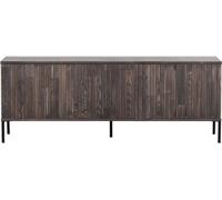 WOOOD Mueble TV de madera de fresno con marco negro