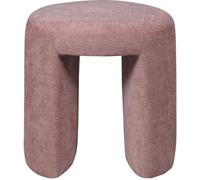 WOOOD Puf redondo de tela ø45cm - Rosa