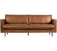 WOOOD Sofá vintage de 3 plazas en cuero reciclado