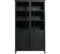 WOOOD Vitrina de 2 puertas de metal H170cm - Negro