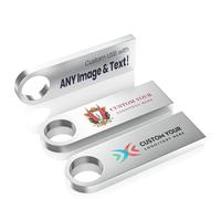 Wooolken 50 Piezas Mini Pendrive Metálico Personalizado USB 2.0 - Memoria USB con Logotipo o Diseño Personalizador 128MB/256MB/512MB/1GB/2GB/4GB/8GB/16GB/32GB /64GB/128GB