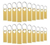 Wooolken Mini Memorias USB Pendrive 128MB 20 Unidades Resistentes al Agua Metal para Ordenador Portátil, Ordenador, TV, Coche（Oro