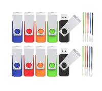 Wooolken Pendrive 16GB 10 Piezas,Memorias USB 1GB 2.0,Pen Drive Flash Drive USB para PC, Windows y Mac (10 Unidades, Multicolor 5)