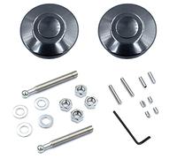 Woopeey Pasadores universales de Aluminio Negro de 2.45 Pulgadas de diámetro, botón de liberación rápida, Kit de Clip de Bloqueo de Tapa de capó de liberación rápida para Parachoques de capó o