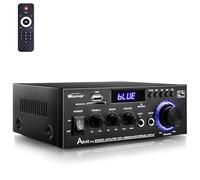 WOOPKER AK45 Pro Amplifier Receptores estéreo de Audio para el hogar con Bluetooth 5.0, máximo 400 W, Sistema de Amplificador estéreo de 2.0 Canales para Altavoces de Cine en casa, Karaoke, Garaje,